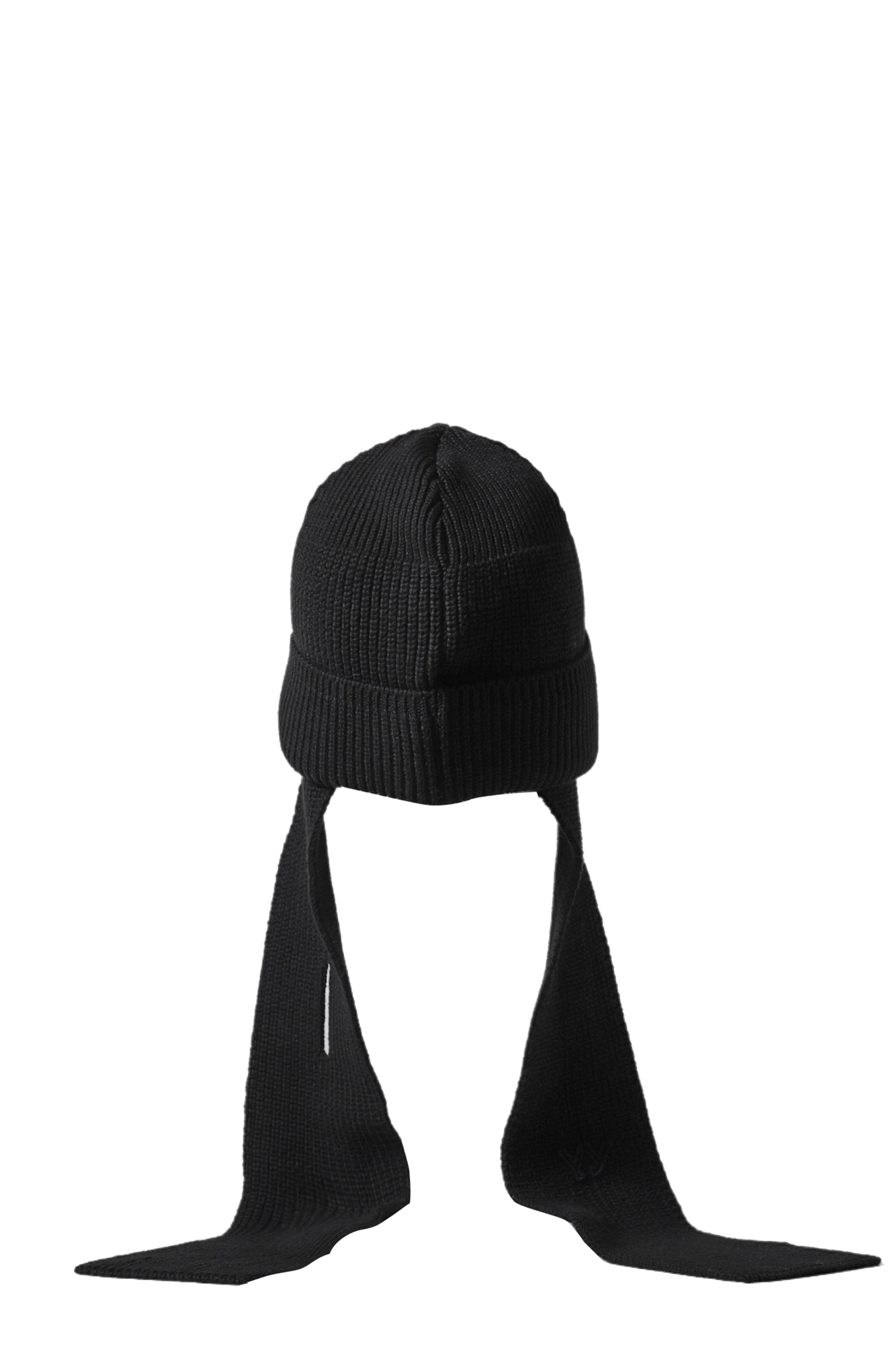 SCARF BEANIE / BLACK BLK