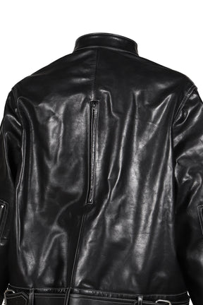 LOCKLINE LEATHER JACKET / BLK