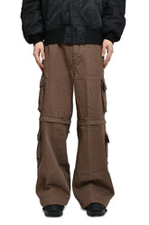 ZIP-OFF CARGO PANTS WOVEN / BRW