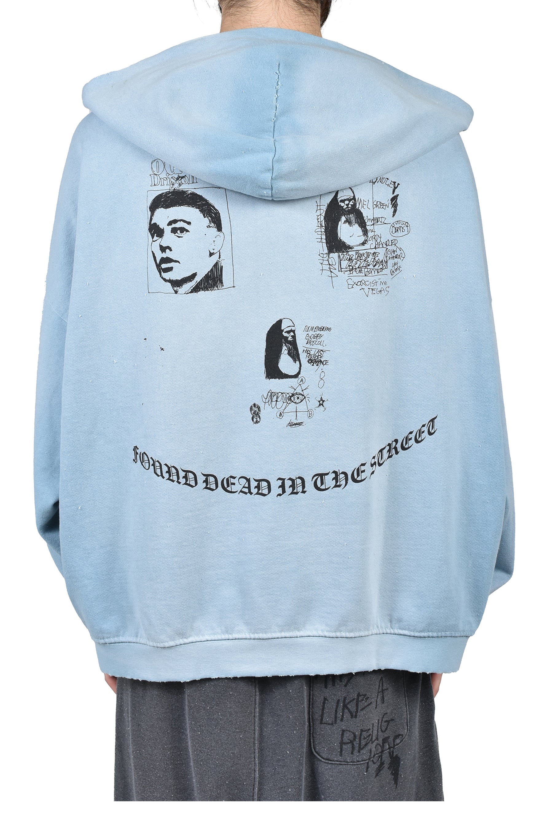 BOBBY DRISCOLL HOODED SWEATSHIRT / BABY BLUE