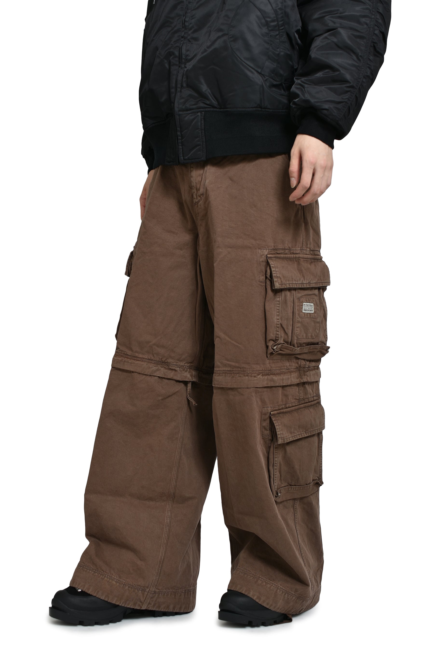 ZIP-OFF CARGO PANTS WOVEN / BRW