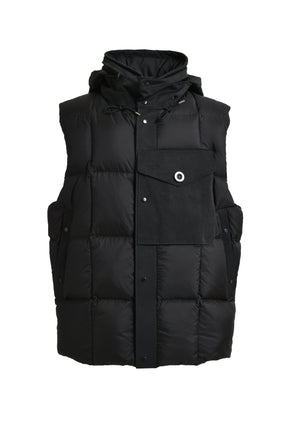 SHELTER COMBO DOWN VEST / BLK