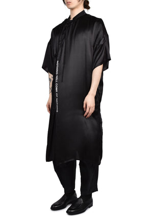 S/S CHINA FRINGE SHIRT / BLK