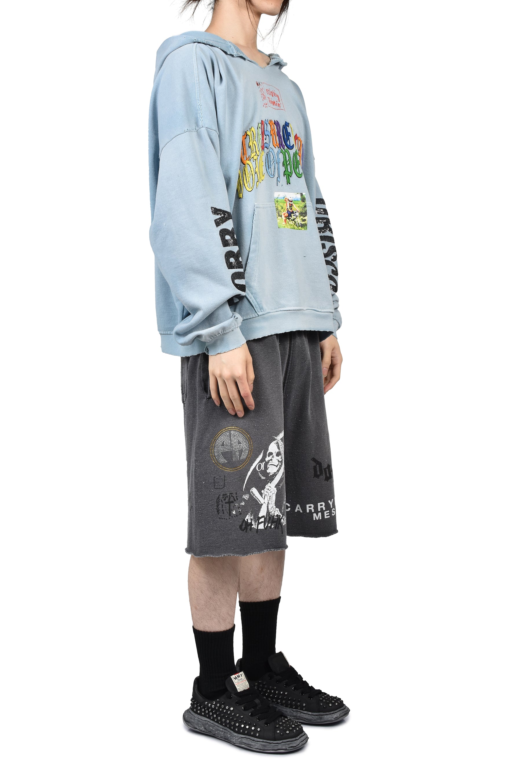 CARRY THE MESSAGE SWEAT SHORT / BLK