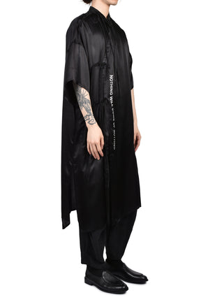 S/S CHINA FRINGE SHIRT / BLK