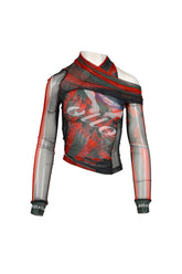 MESH TWISTED LONGSLEEVE / RED