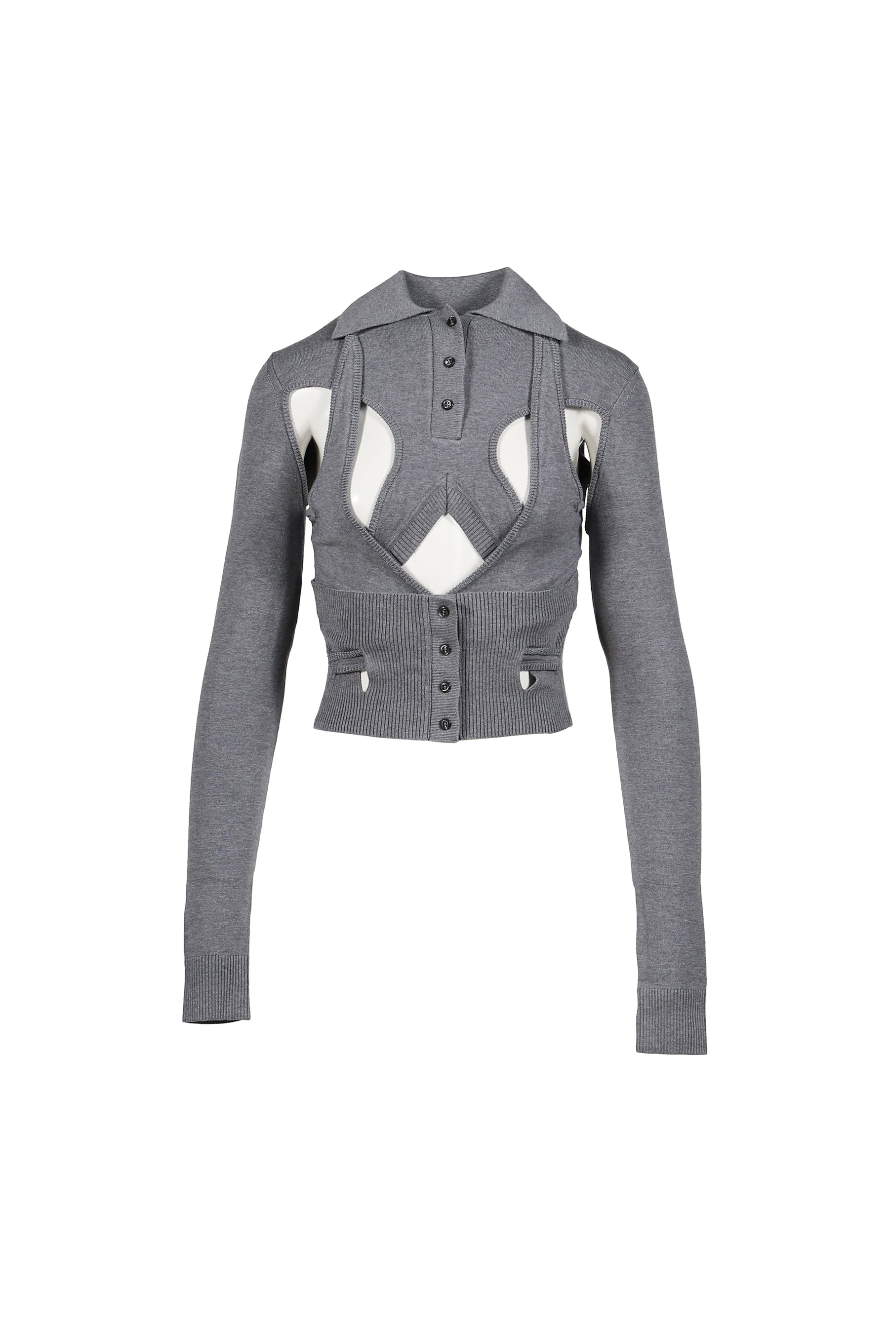 ARMOUR KNIT POLO / GRY