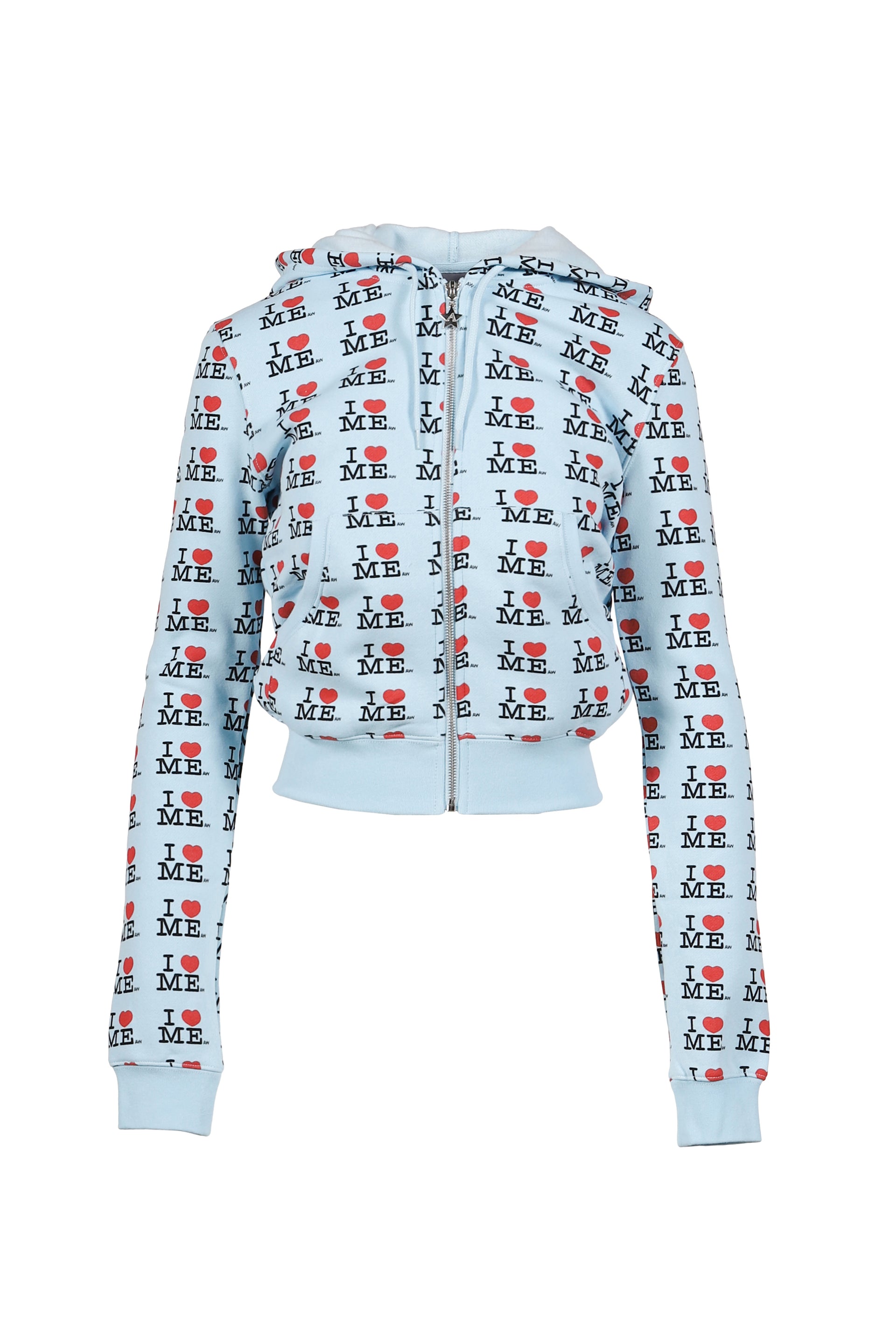 I HEART ME BLUE SHRUNK BABY HOODIE / BLU 