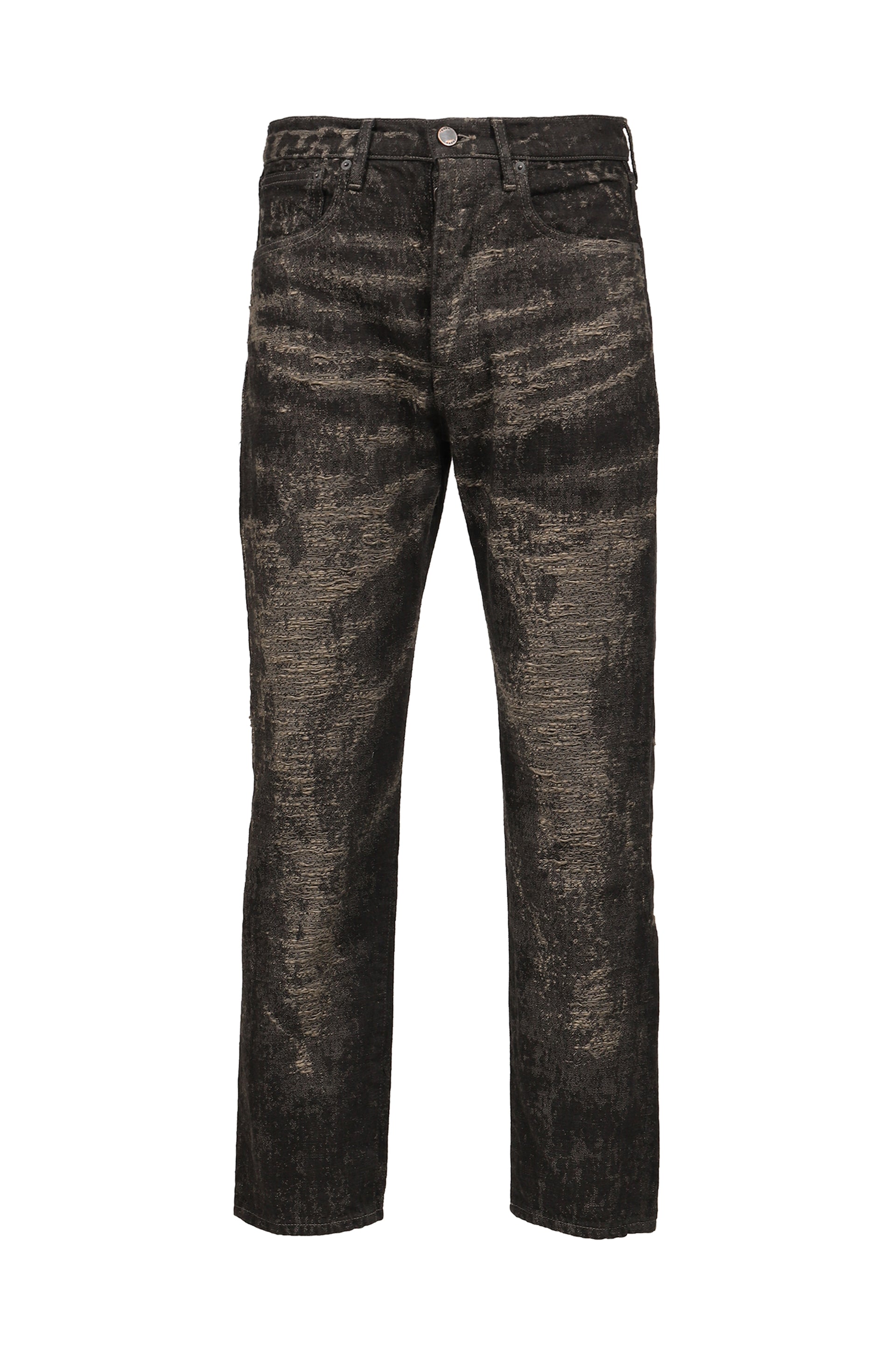 JACQUARD DENIM TIGHT PANTS / GRY