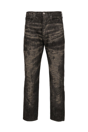 JACQUARD DENIM TIGHT PANTS / GRY