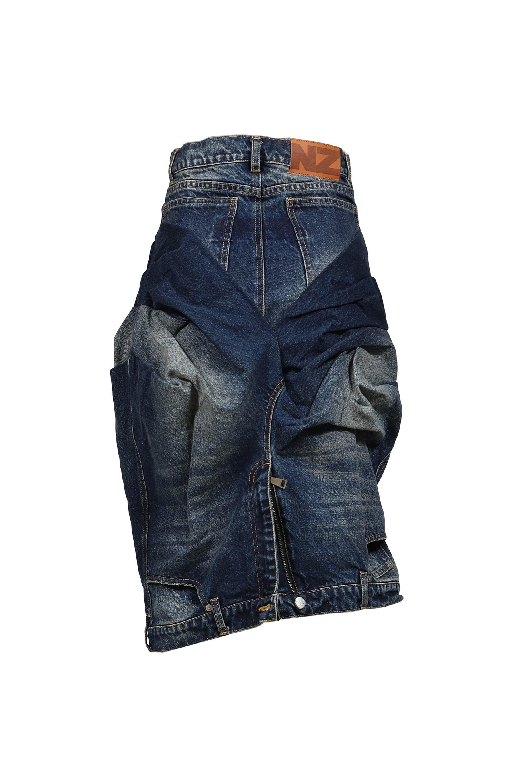 DOUBLE DENIM SKIRT / BLU