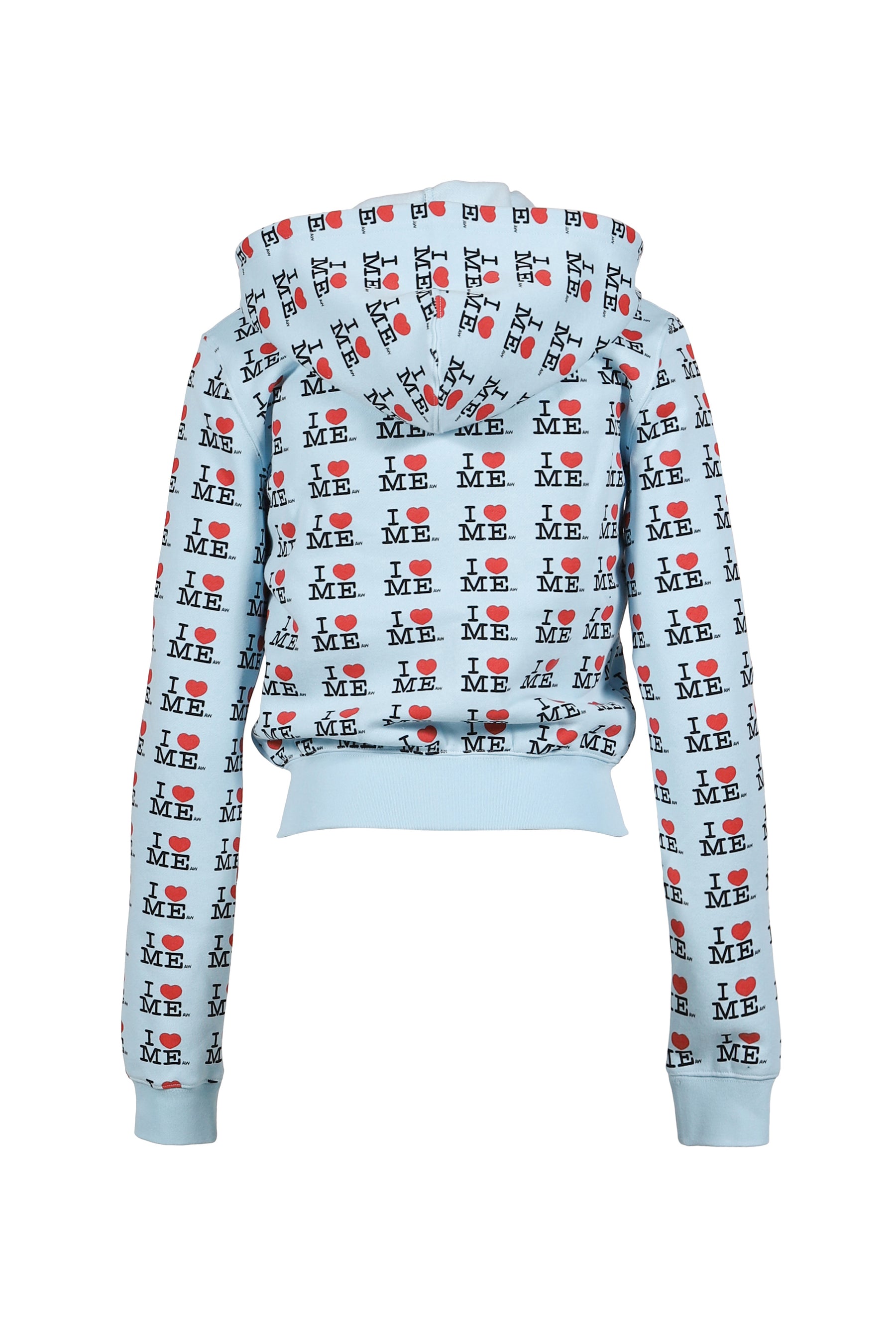 I HEART ME BLUE SHRUNK BABY HOODIE / BLU