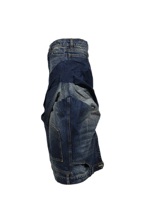 DOUBLE DENIM SKIRT / BLU