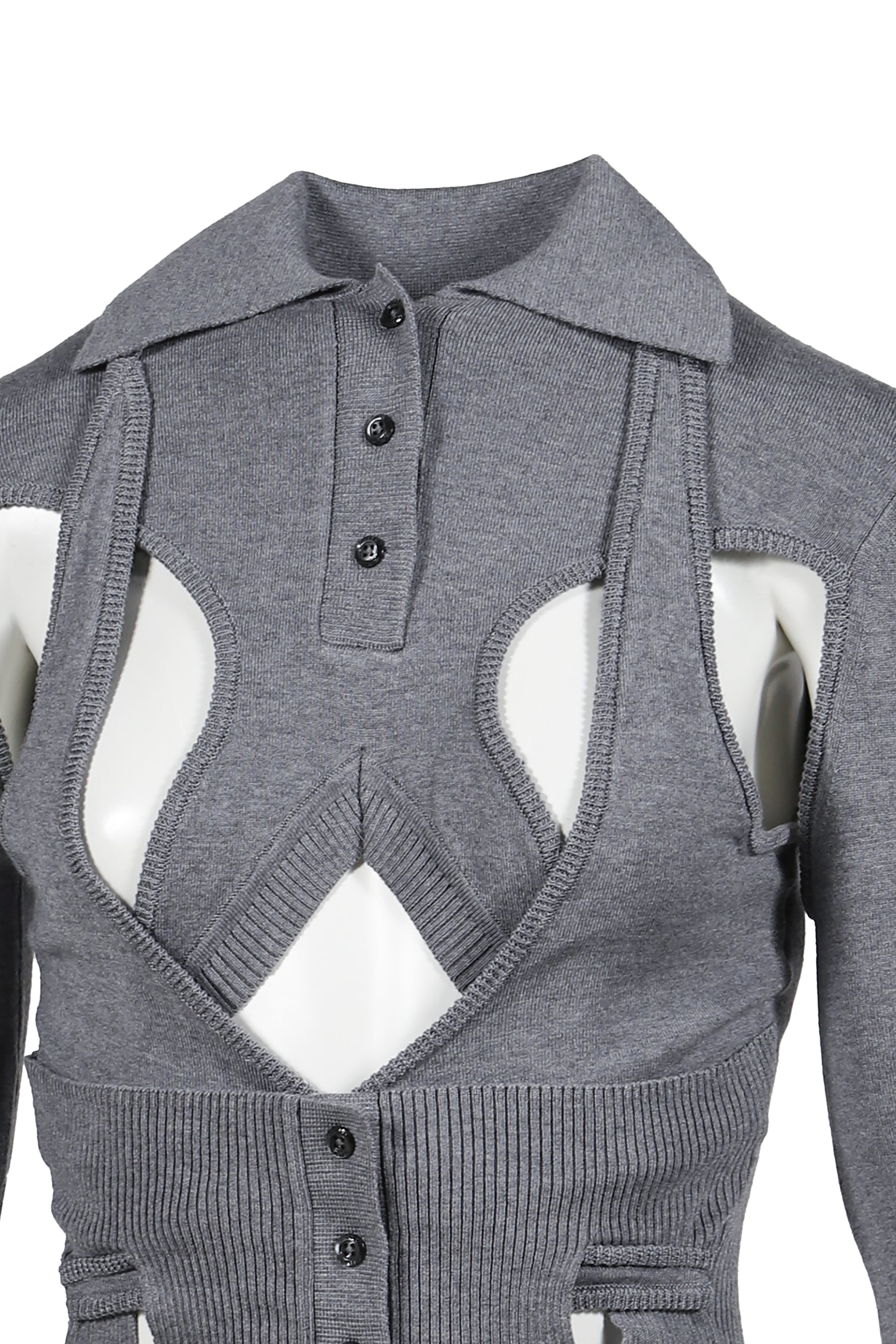 ARMOUR KNIT POLO / GRY