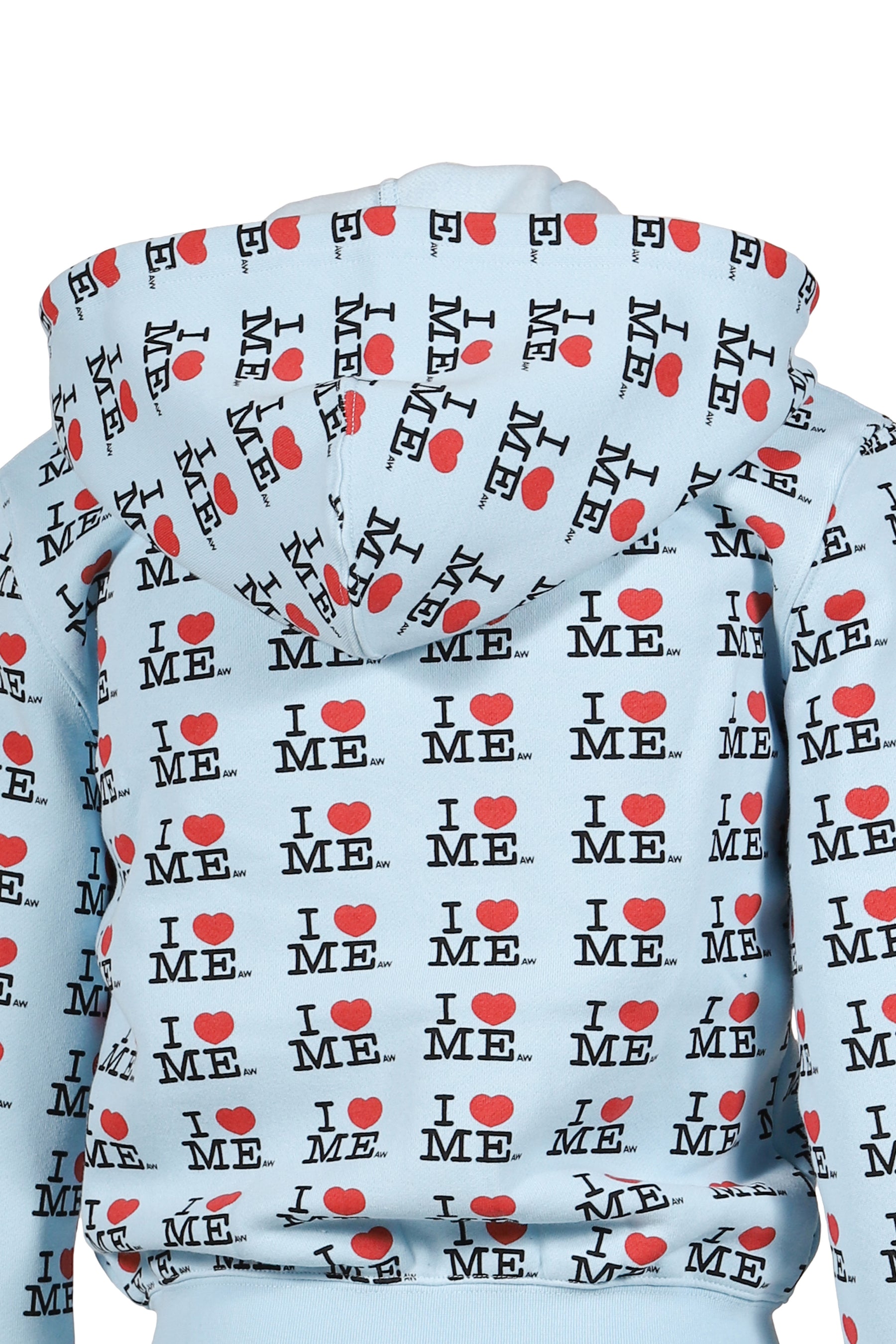 ASHLEY WILLIAMS FW25 I HEART ME BLUE SHRUNK BABY HOODIE / BLU - NUBIAN