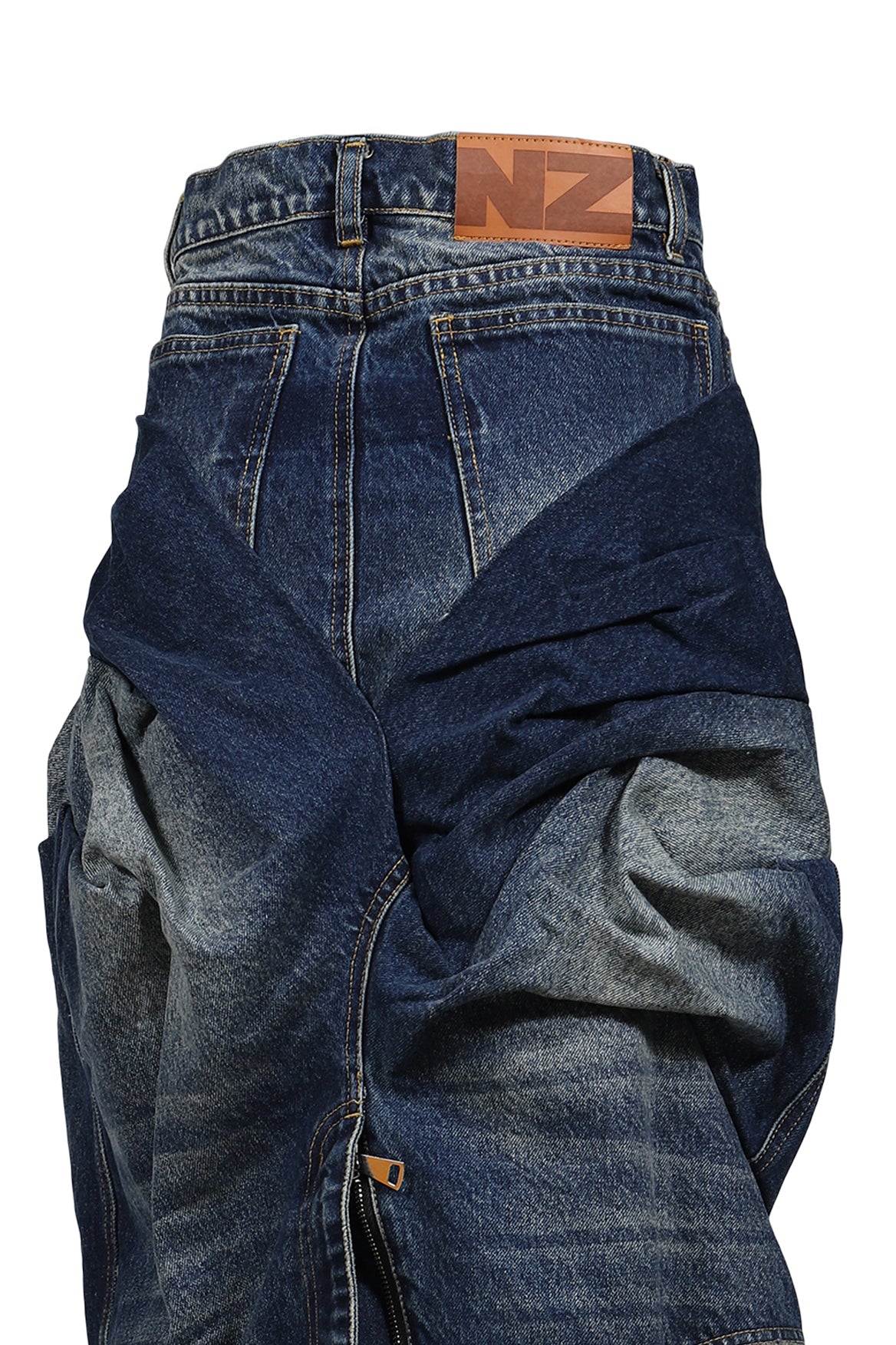 DOUBLE DENIM SKIRT / BLU