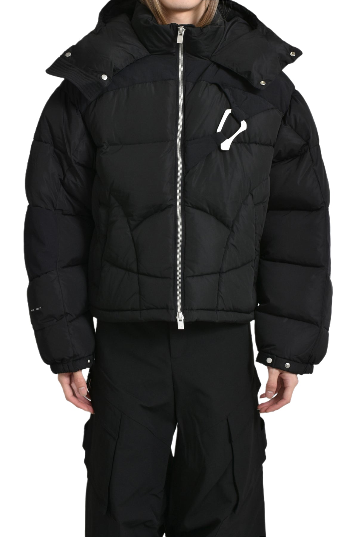 ABSTRACT DOWN PUFFER / BLK