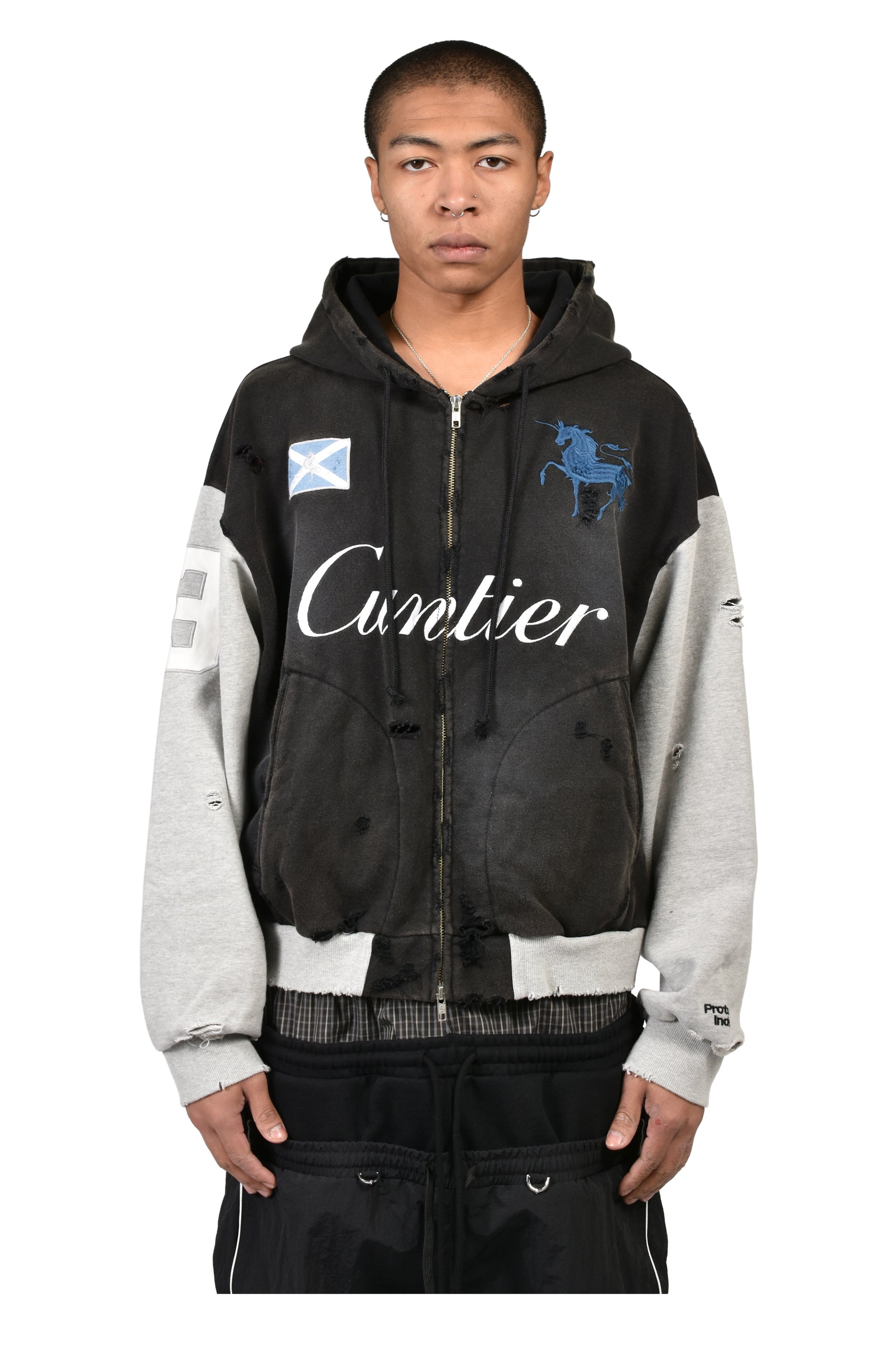 CUNTIER ZIP HOODIE / BLK