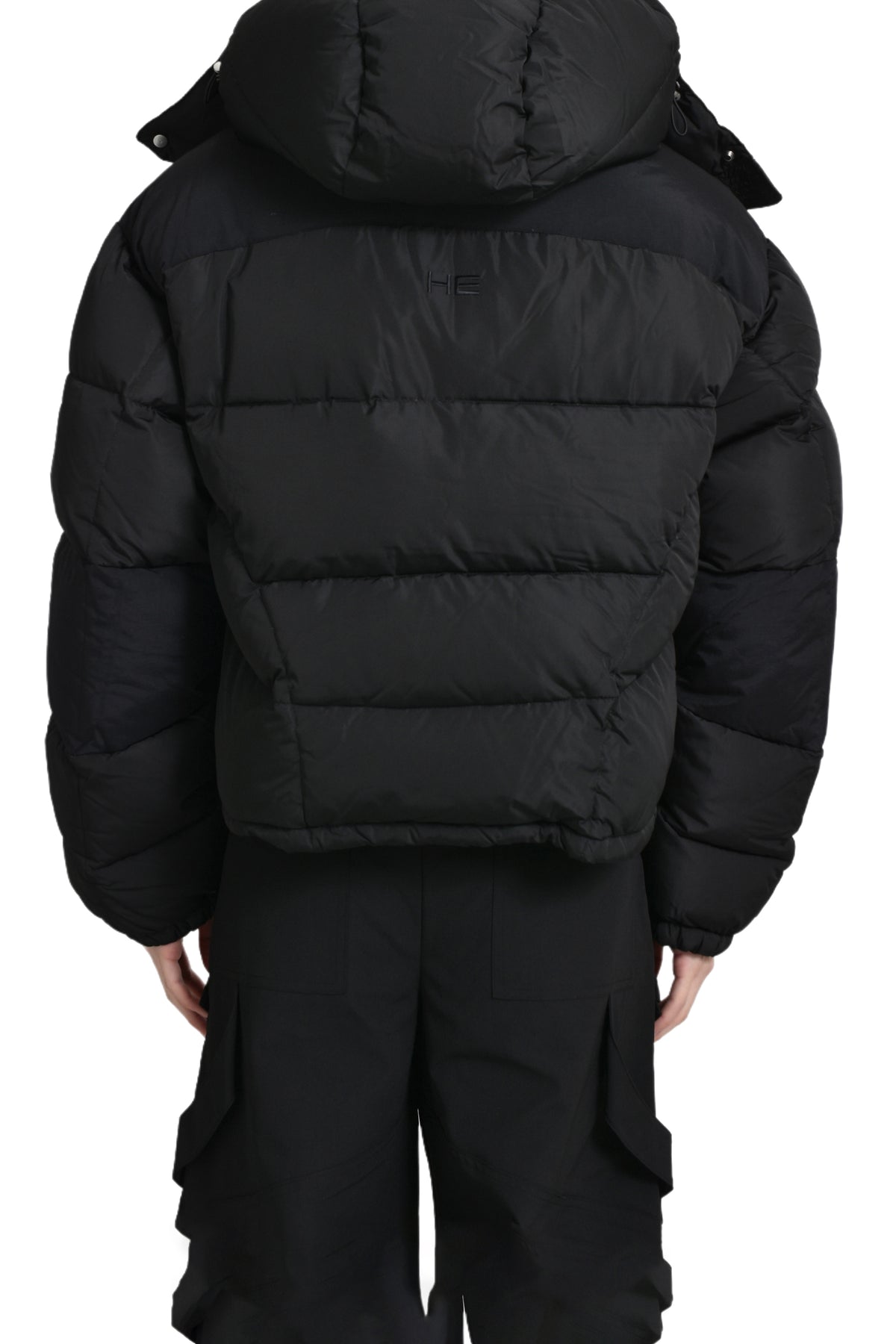 ABSTRACT DOWN PUFFER / BLK