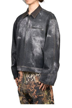 BLACK TROMPE L'OEIL DENIM JACKET / BLK