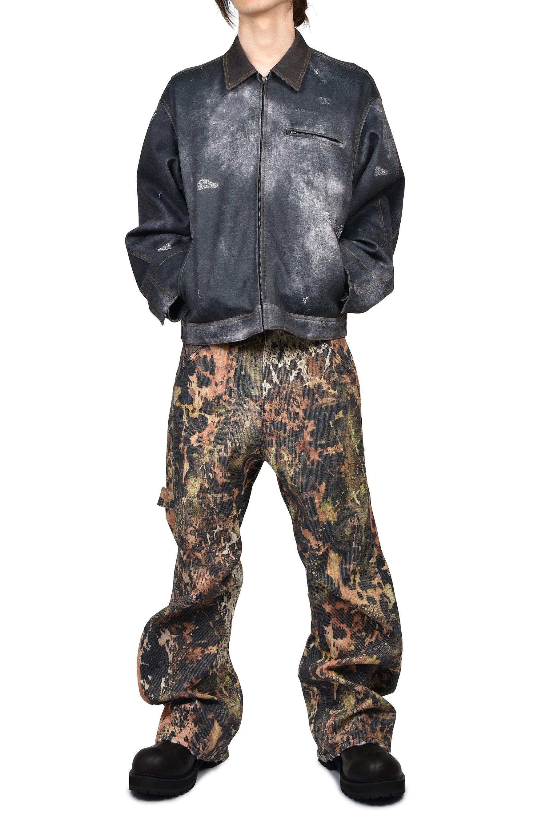 BLACK TROMPE L'OEIL DENIM JACKET / BLK