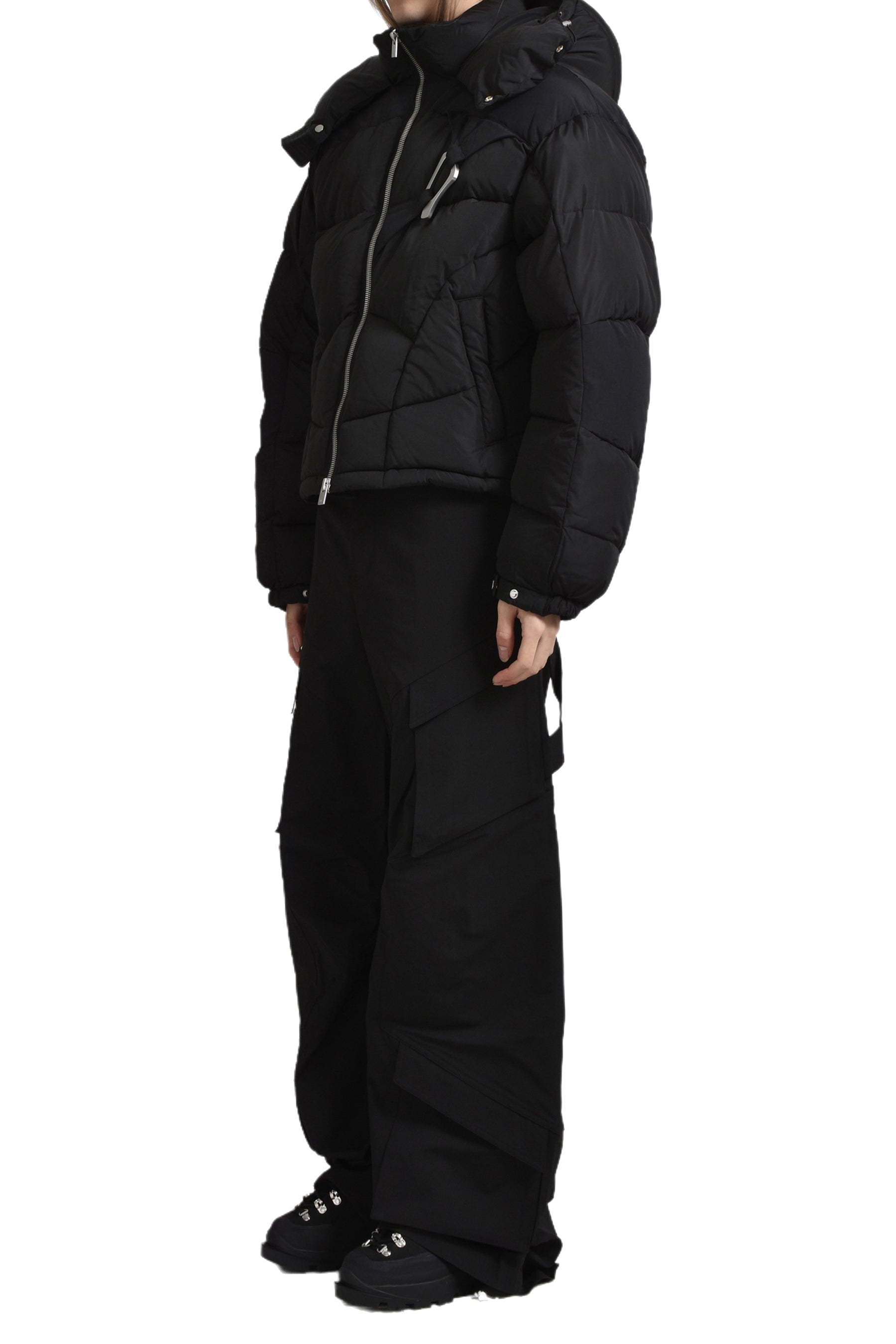 ABSTRACT DOWN PUFFER / BLK