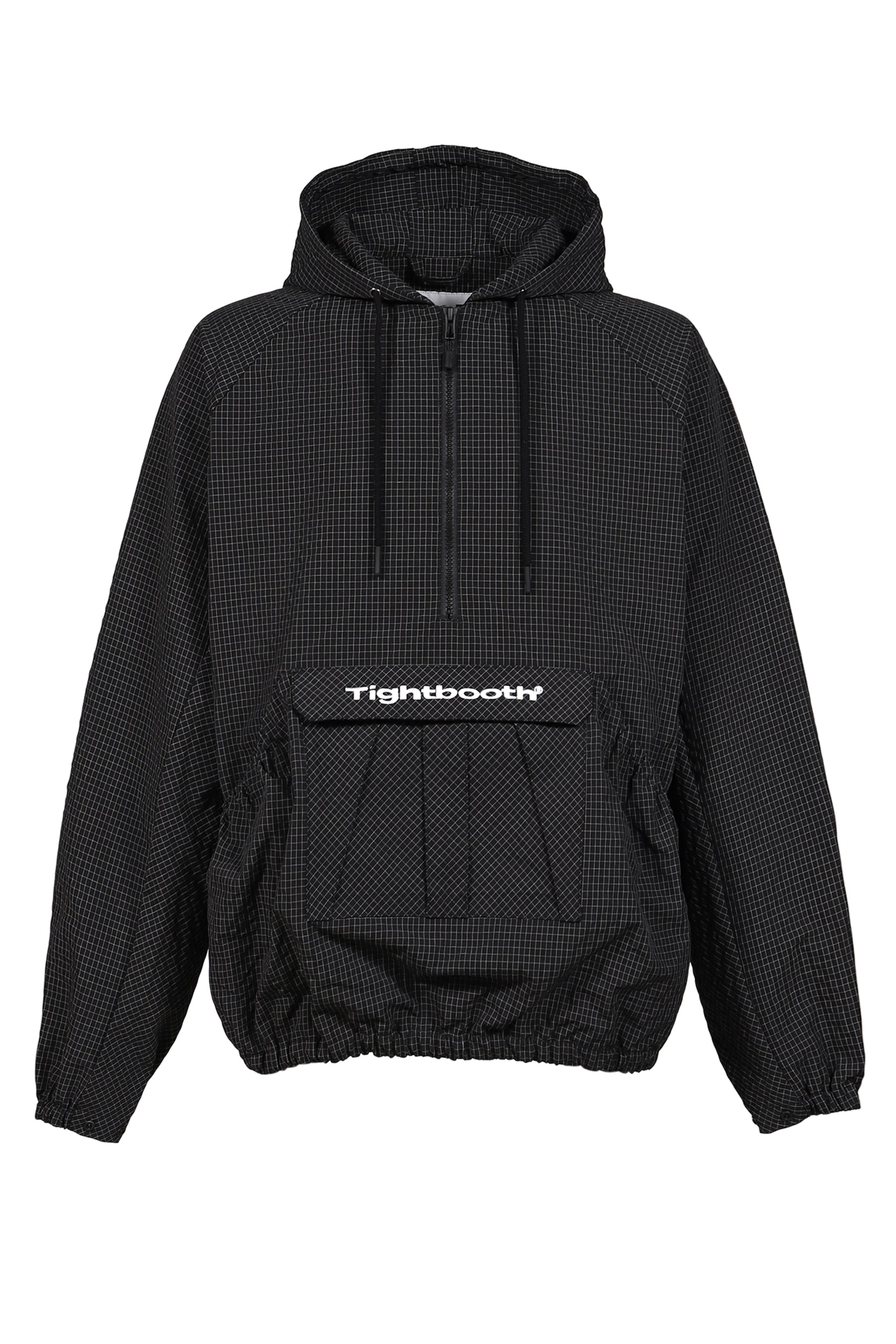 RIPPLE PLAID ANORAK / BLK