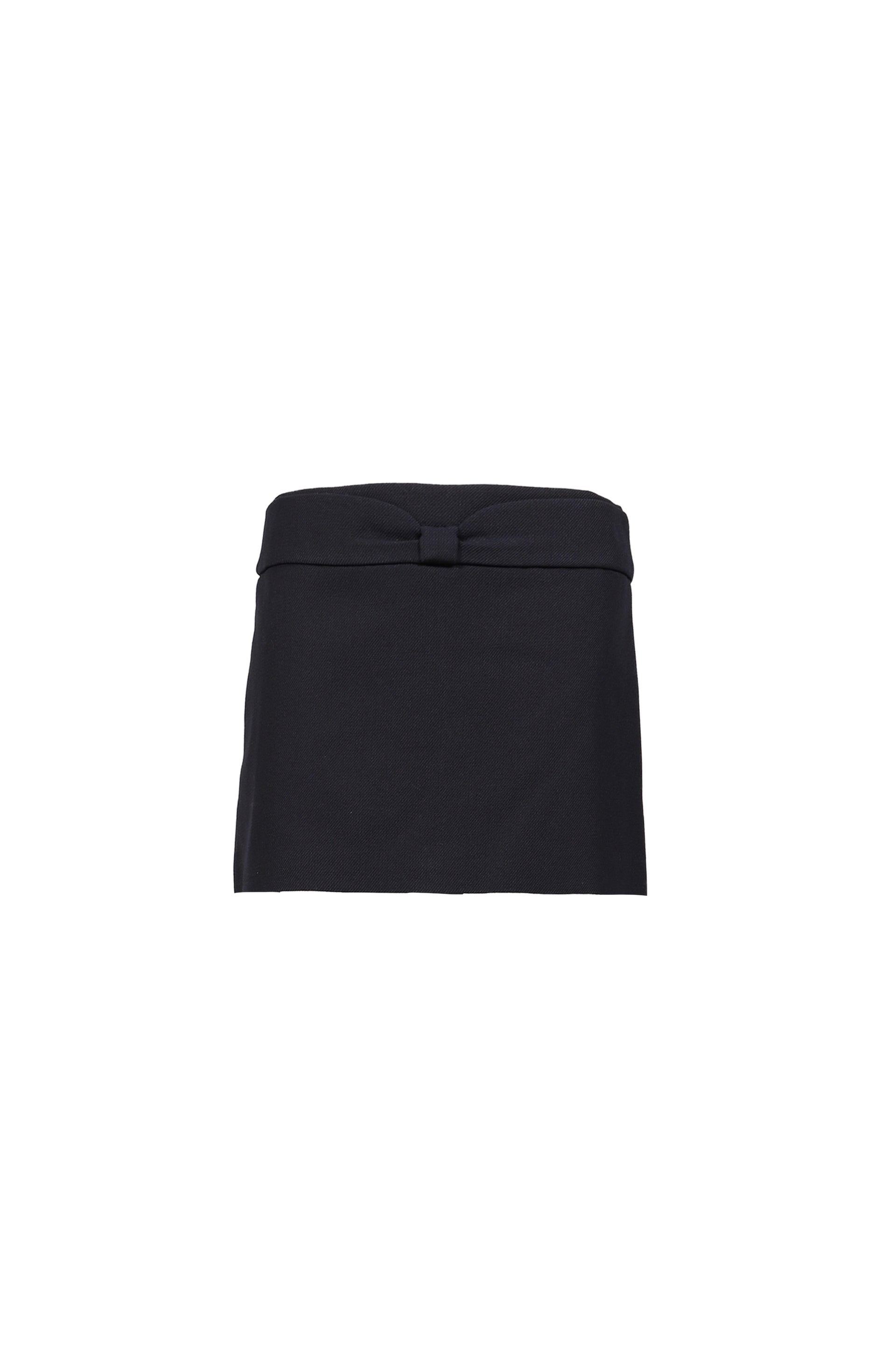 BOW LOW-WAIST MINI SKIRT / NVY