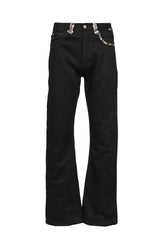 BUTTON BOOTCUT DENIM / BLK