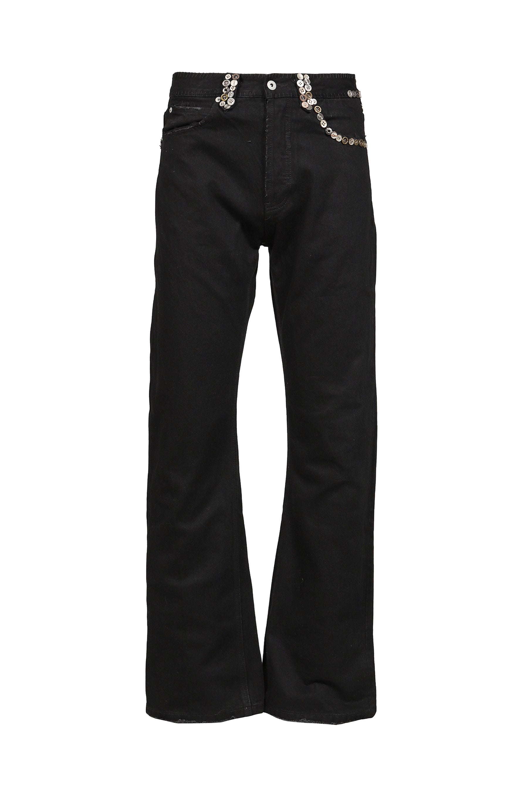 BUTTON BOOTCUT DENIM / BLK