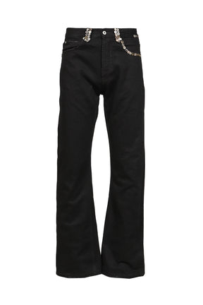 BUTTON BOOTCUT DENIM / BLK