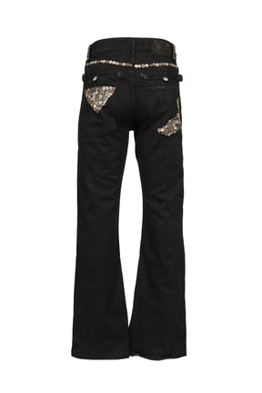 BUTTON BOOTCUT DENIM / BLK