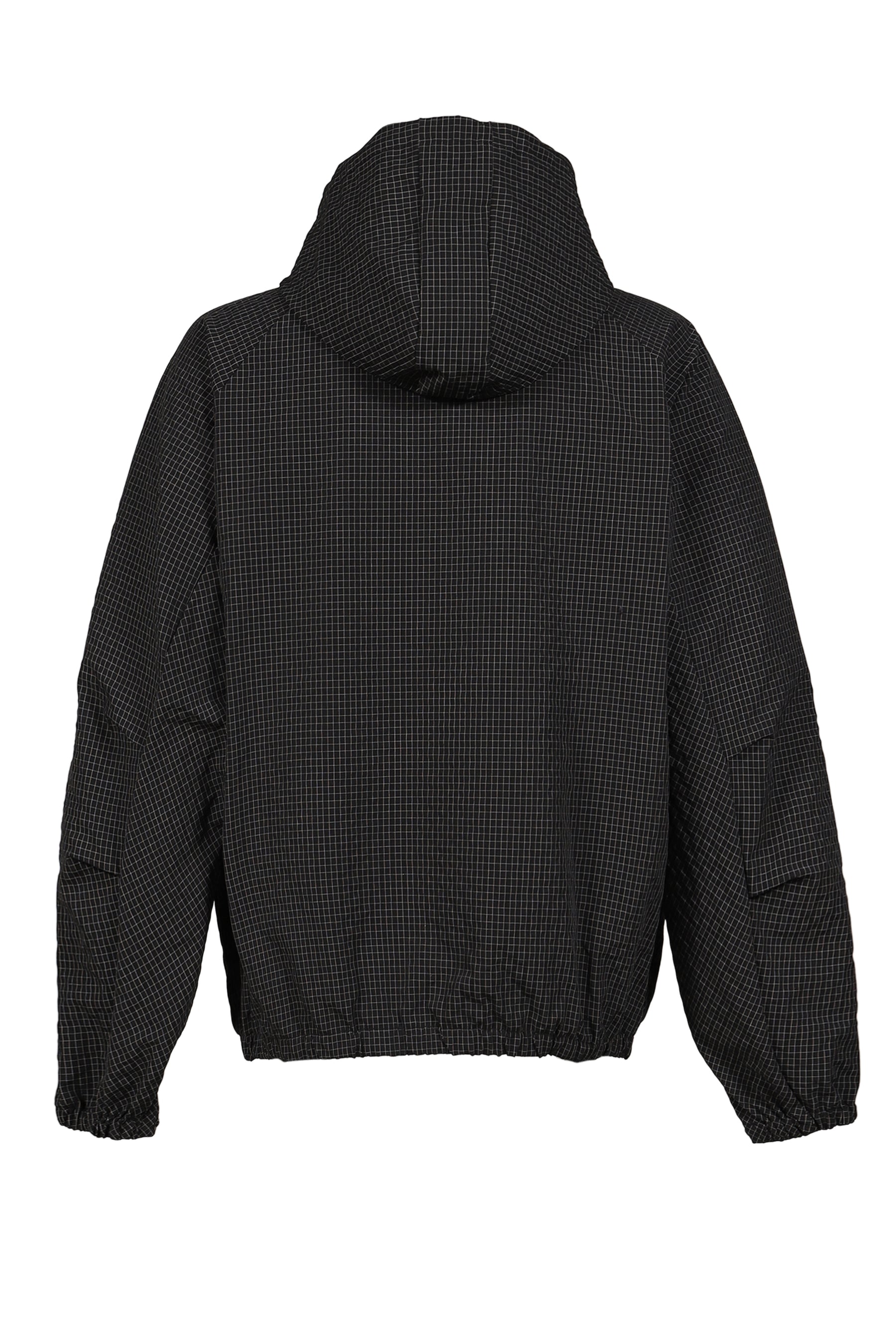 RIPPLE PLAID ANORAK / BLK