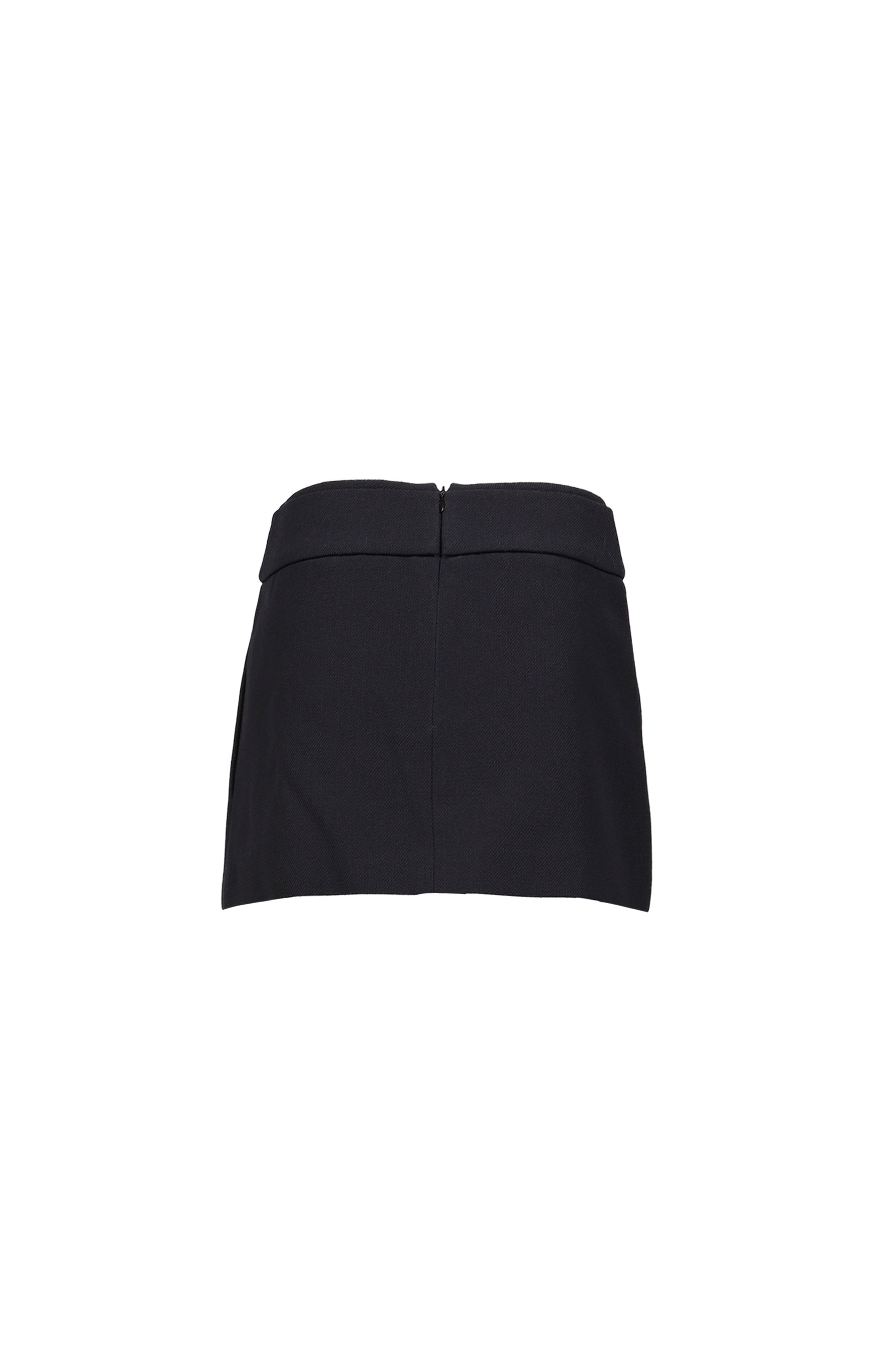 BOW LOW-WAIST MINI SKIRT / NVY