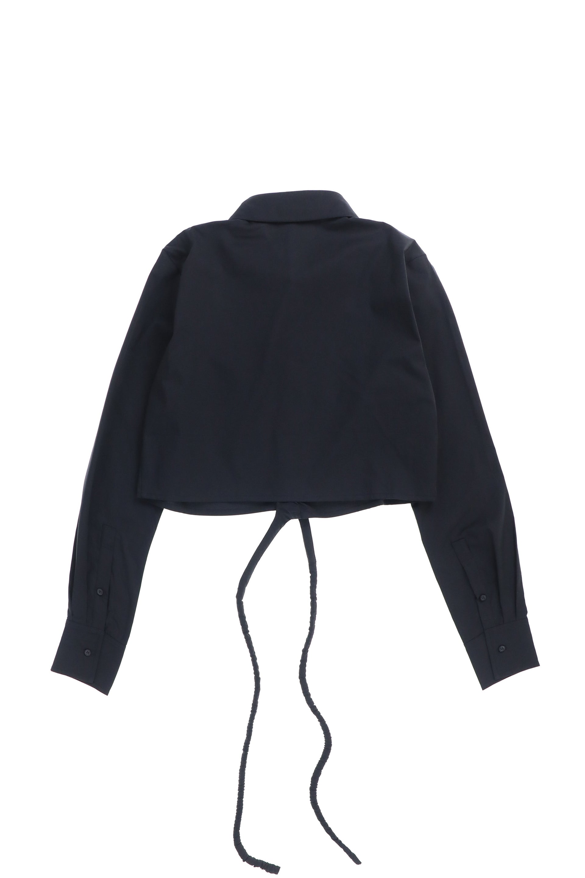 FITTED WRAP SHIRT / BLK