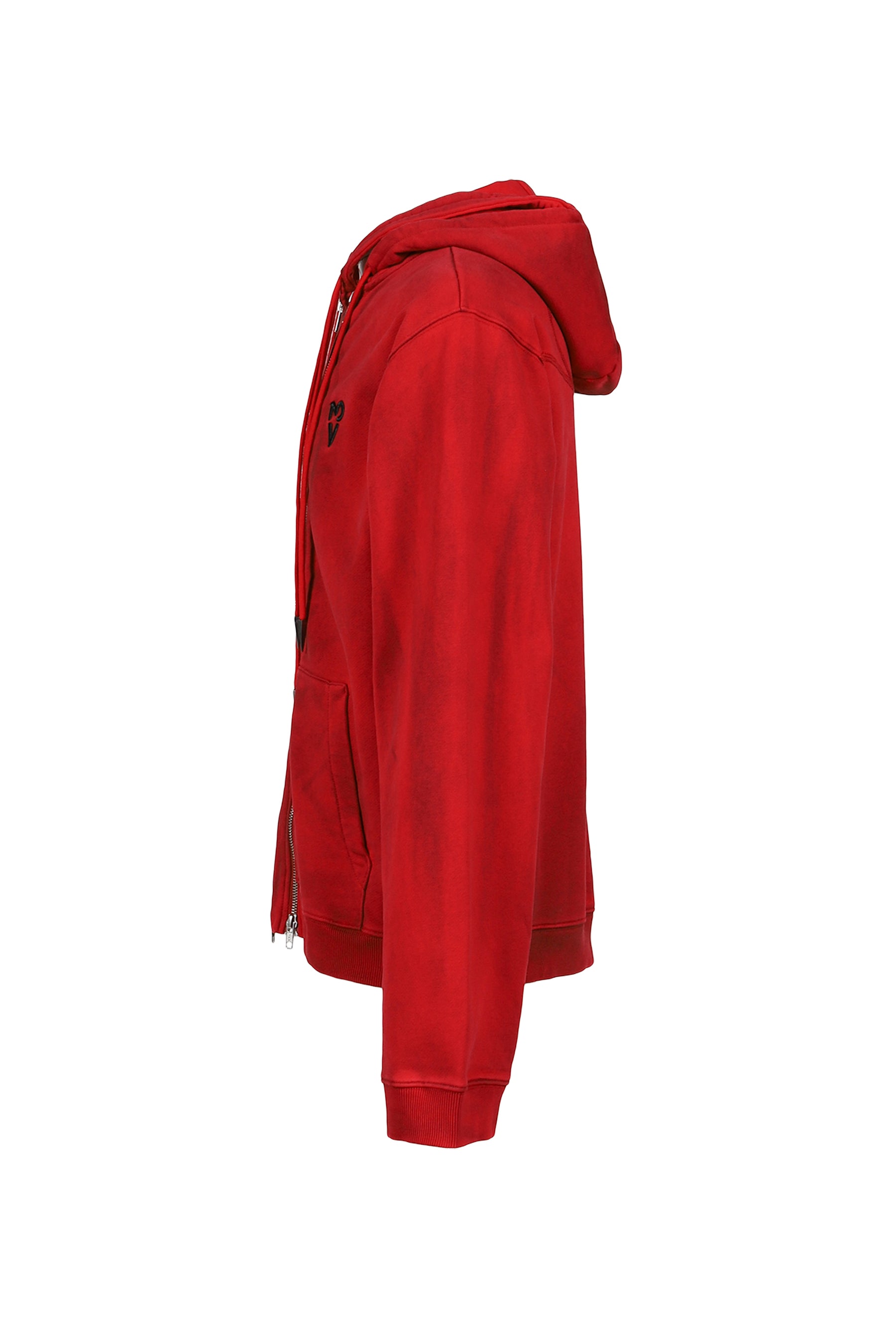 THREE ZIP HOODIE BLOODY RED / RED