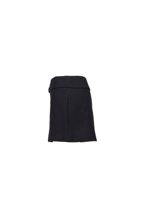 BOW LOW-WAIST MINI SKIRT / NVY