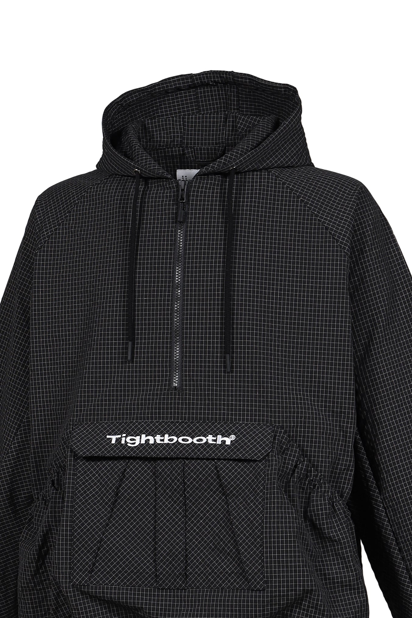 RIPPLE PLAID ANORAK / BLK