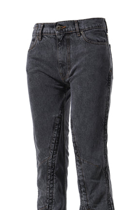 HOOK AND EYE SLIM JEANS / BLK