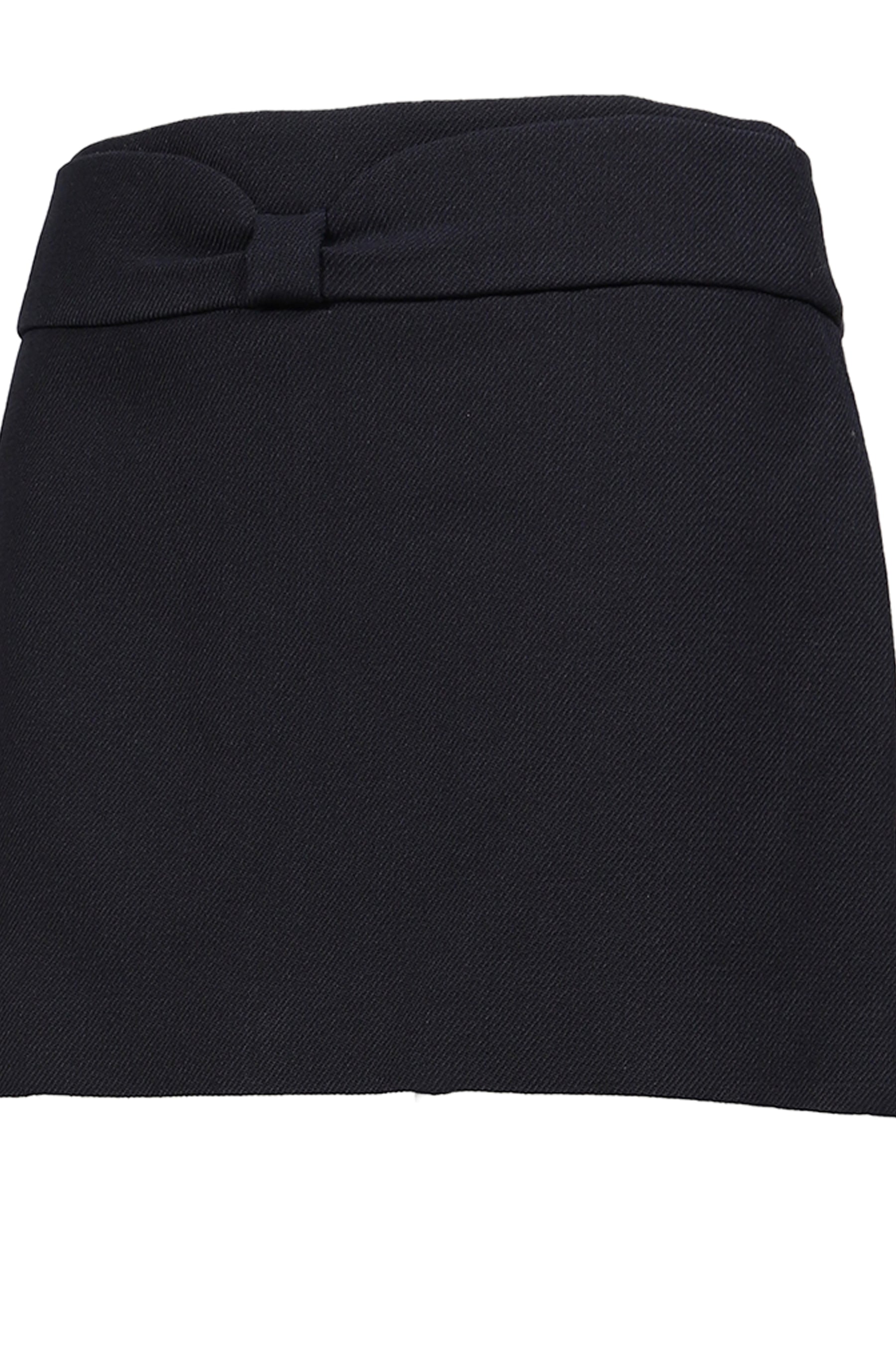 BOW LOW-WAIST MINI SKIRT / NVY
