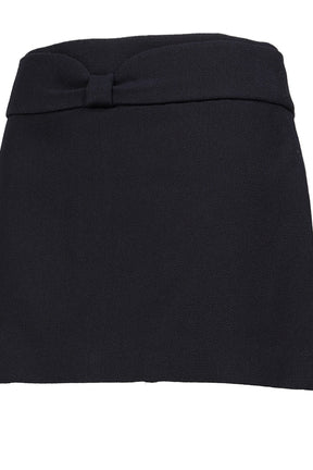 BOW LOW-WAIST MINI SKIRT / NVY