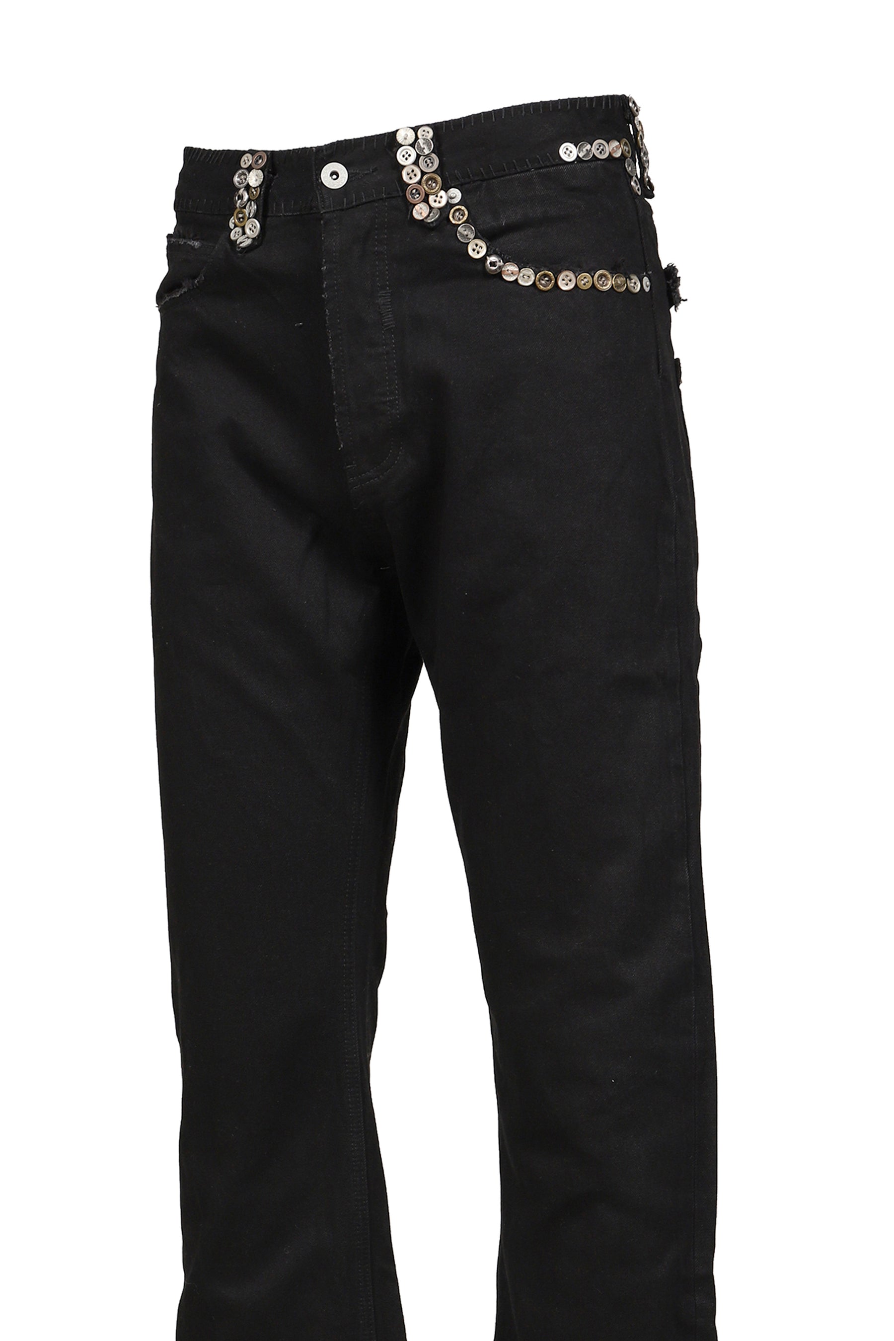 BUTTON BOOTCUT DENIM / BLK