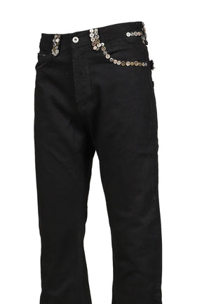 BUTTON BOOTCUT DENIM / BLK