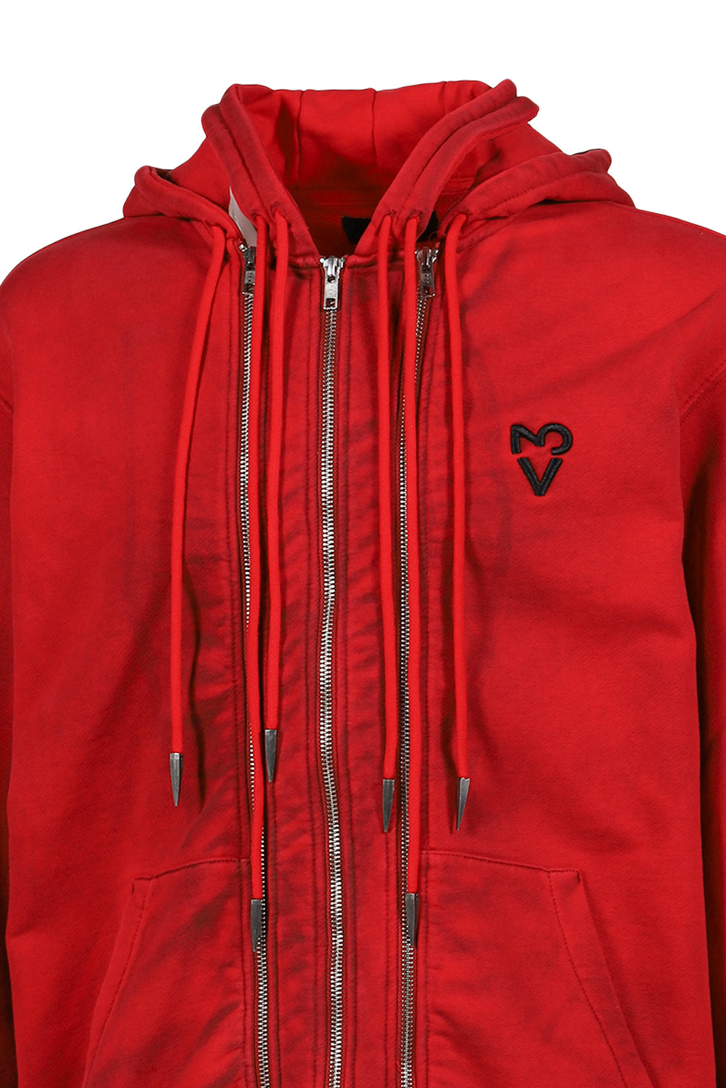 THREE ZIP HOODIE BLOODY RED / RED