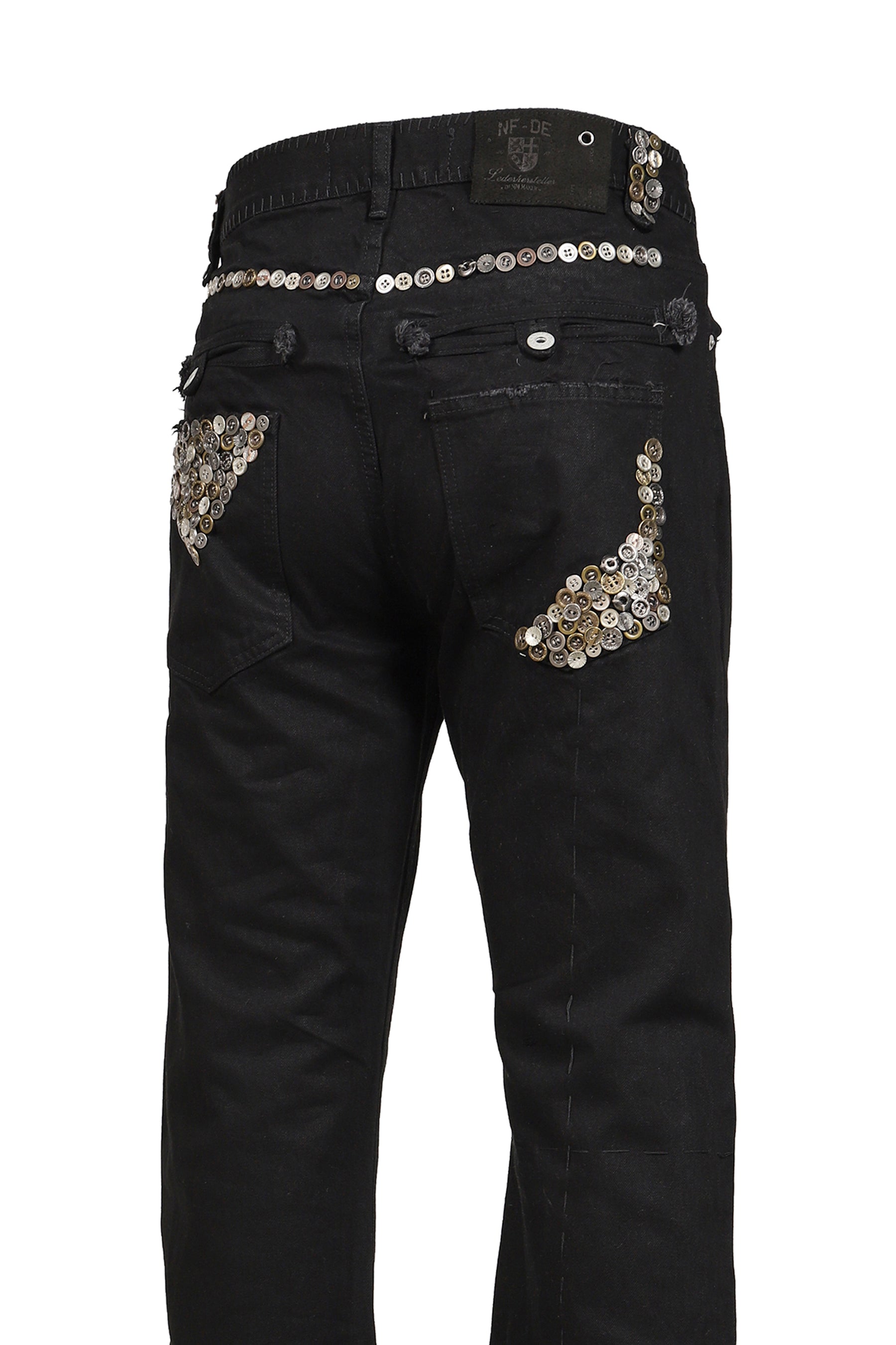 BUTTON BOOTCUT DENIM / BLK