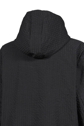 RIPPLE PLAID ANORAK / BLK