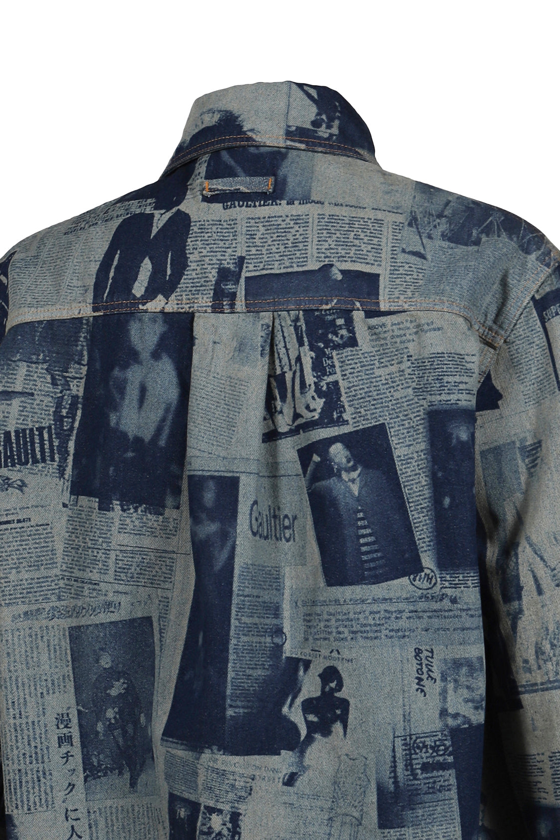 Jean Paul Gaultier DENIM SHIRT WITH NEWSPAPER PRINT / IND/BEI