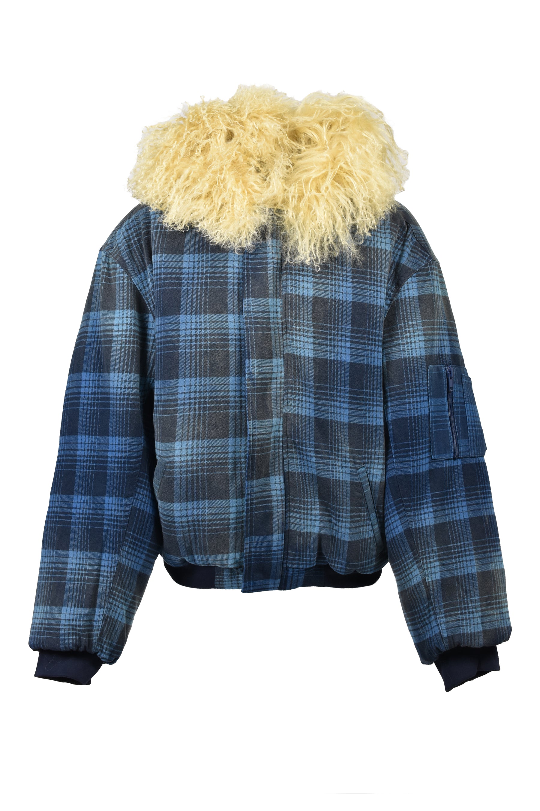 PLAID BOMBER / BLU