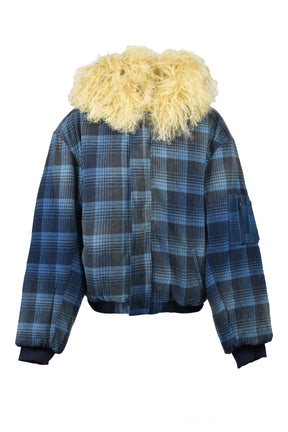 PLAID BOMBER / BLU