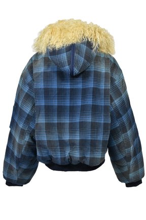 PLAID BOMBER / BLU